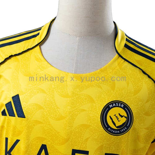 Al-Nassr 2025-26 home Player Version Jersey S-2XL | Short Sleeves